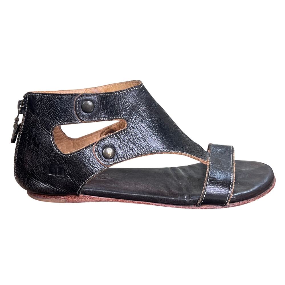 Bed Stu Women's Soto Brown Leather Cutout Sandals Size 7.5